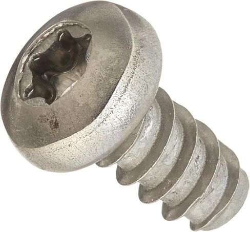 أجزاء صغيرة 0208LTP188 18-8 برغي دوار من الفولاذ المقاوم للصدأ للبلاستيك، لمسة نهائية خاملة، رأس المقلاة، محرك النجمة، حجم الخيط #2-28، طول 1/2 بوصة (عبوة من 100) in Kuwait