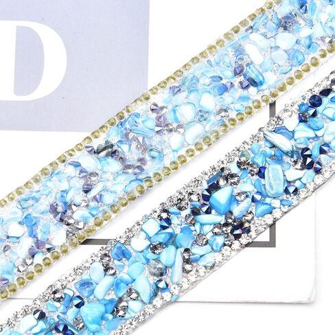 شريط تثبيت ساخن من حجر الراين الكريستالي الملون بحجر جوهرة صناعي مطرز بالحديد على سلسلة تزيين إكسسوارات الخياطة من أجل ديكور أحذية الزفاف DIY (وردي، عرض 2 سم) in Kuwait