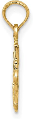 Jewelry Stores Network Mini Four Way Cross Cruciform Pendant in Real 14k Yellow Gold 12x11mm in Saudi Arabia