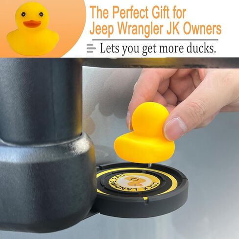 Duck Landing Pad,Duck Zone for Jeep,Duck Landing Zone for Jeep Wrangler,Duck Holder,Review Mirror Duck Landing Pad Compatible with Jeep Wrangler JK/JKU 2007-2018 in Kuwait