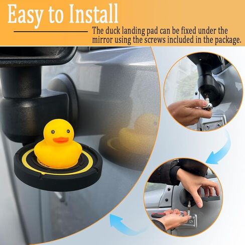 Duck Landing Pad,Duck Zone for Jeep,Duck Landing Zone for Jeep Wrangler,Duck Holder,Review Mirror Duck Landing Pad Compatible with Jeep Wrangler JK/JKU 2007-2018 in Kuwait