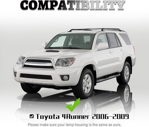 مصباح الجري النهاري KeeForthewin مناسب لسيارة Toyota 4Runner 2006-2010 ملحقات مصابيح الضباب الأمامية مع LED أبيض DRL - إشارة انعطاف متسلسلة كهرمانية in Kuwait