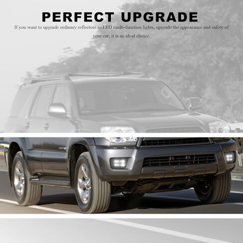 مصباح الجري النهاري KeeForthewin مناسب لسيارة Toyota 4Runner 2006-2010 ملحقات مصابيح الضباب الأمامية مع LED أبيض DRL - إشارة انعطاف متسلسلة كهرمانية in Kuwait