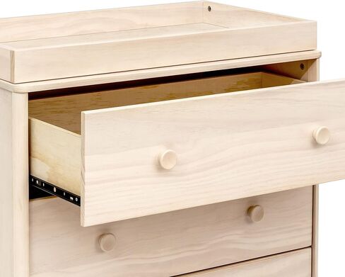 Babyletto Lolly 3-Drawer Changer Dresser with Removable Changing Tray in Black and Washed Natural, Greenguard Gold Certified in Saudi Arabia