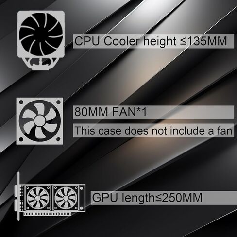 حافظة TGD-1/matx، حافظة itx، حافظة كمبيوتر Micro ATX للمكتب، تدعم MATX، Mini-ITX، حافظة Micro ATX رفيعة مع USB3.0x1، منفذ USB2.0x1I/O، أسود بدون مراوح in Kuwait