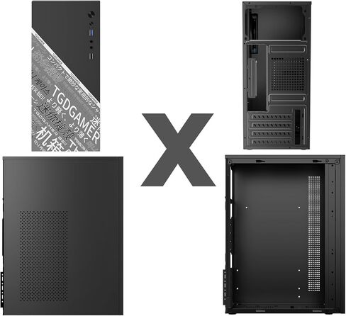حافظة TGD-1/matx، حافظة itx، حافظة كمبيوتر Micro ATX للمكتب، تدعم MATX، Mini-ITX، حافظة Micro ATX رفيعة مع USB3.0x1، منفذ USB2.0x1I/O، أسود بدون مراوح in Kuwait