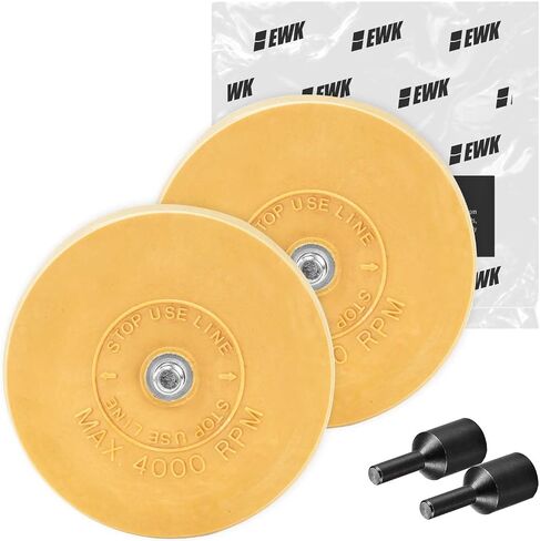 EWK 2 Pcs Rounded Rubber Eraser Wheel Decal Remover Set for Cars, RVs, Trucks, Boats, Windows, Metal, Glass in Saudi Arabia