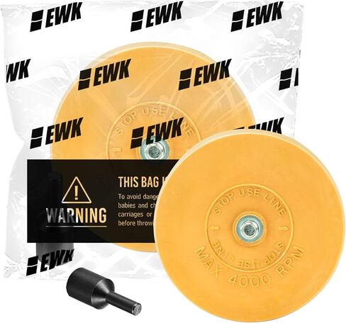 EWK 2 Pcs Rounded Rubber Eraser Wheel Decal Remover Set for Cars, RVs, Trucks, Boats, Windows, Metal, Glass in Saudi Arabia