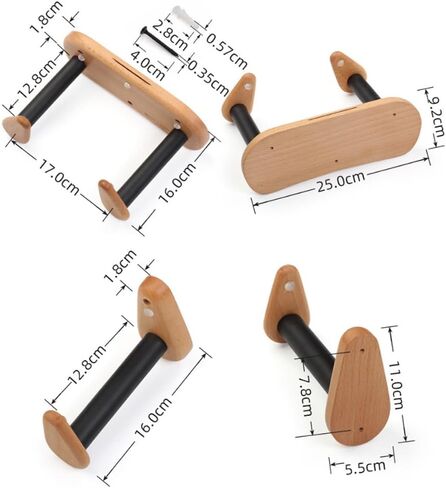 حامل جيتار على الحائط من Hidear لجيتار القيثارة والبانجو والكمان والشماعات الأفقية من خشب الزان ورف عرض جيتار منفصل وحامل جداري لعرض الجيتار in Kuwait