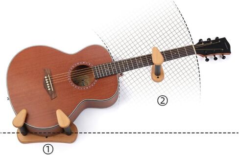 حامل جيتار على الحائط من Hidear لجيتار القيثارة والبانجو والكمان والشماعات الأفقية من خشب الزان ورف عرض جيتار منفصل وحامل جداري لعرض الجيتار in Kuwait
