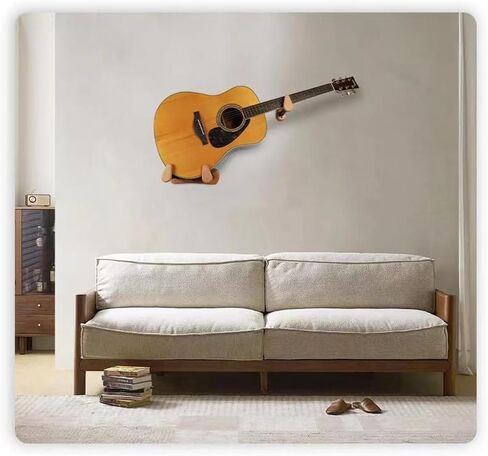 حامل جيتار على الحائط من Hidear لجيتار القيثارة والبانجو والكمان والشماعات الأفقية من خشب الزان ورف عرض جيتار منفصل وحامل جداري لعرض الجيتار in Kuwait