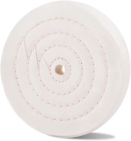 NINEROARS عجلات تلميع سميكة للغاية من القطن الناعم المخيط الحلزوني عجلة تلميع 6 بوصة (70 طبقة) لأداة طاحونة المقعد مع فتحة أربور 1/2 بوصة in Kuwait