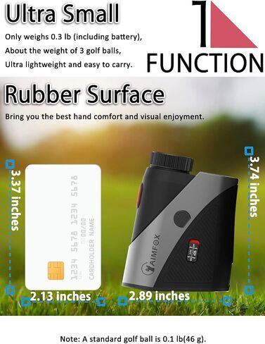 Aimfox A300 Golf Yardage Rangefinder مع مفتاح منحدر، سطح مطاطي صغير محمول لمسافة الليزر، رؤية واسعة، نظام تركيز أكثر دقة وسرعة، مصمم للاعبي الغولف المحترفين in Saudi Arabia