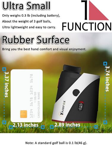Aimfox A300 Golf Yardage Rangefinder مع مفتاح منحدر، سطح مطاطي صغير محمول لمسافة الليزر، رؤية واسعة، نظام تركيز أكثر دقة وسرعة، مصمم للاعبي الغولف المحترفين in Saudi Arabia