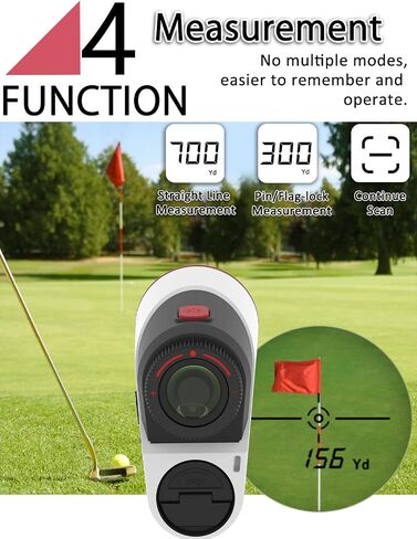 Aimfox A300 Golf Yardage Rangefinder مع مفتاح منحدر، سطح مطاطي صغير محمول لمسافة الليزر، رؤية واسعة، نظام تركيز أكثر دقة وسرعة، مصمم للاعبي الغولف المحترفين in Saudi Arabia