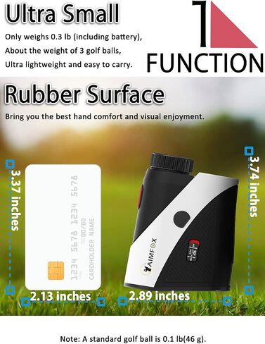 Aimfox A300 Golf Yardage Rangefinder مع مفتاح منحدر، سطح مطاطي صغير محمول لمسافة الليزر، رؤية واسعة، نظام تركيز أكثر دقة وسرعة، مصمم للاعبي الغولف المحترفين in Saudi Arabia
