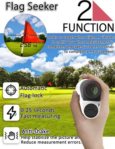 Aimfox A300 Golf Yardage Rangefinder مع مفتاح منحدر، سطح مطاطي صغير محمول لمسافة الليزر، رؤية واسعة، نظام تركيز أكثر دقة وسرعة، مصمم للاعبي الغولف المحترفين in Saudi Arabia