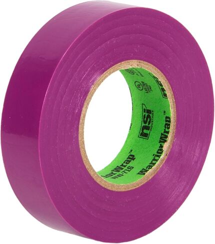 شريط كهربائي من الفينيل NSI WW-716-VT WarriorWrap General 7 مل، عرض 3/4 بوصة، طول 60 بوصة، بنفسجي in Saudi Arabia