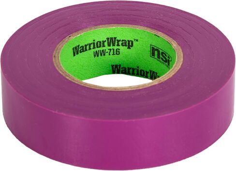 شريط كهربائي من الفينيل NSI WW-716-VT WarriorWrap General 7 مل، عرض 3/4 بوصة، طول 60 بوصة، بنفسجي in Saudi Arabia