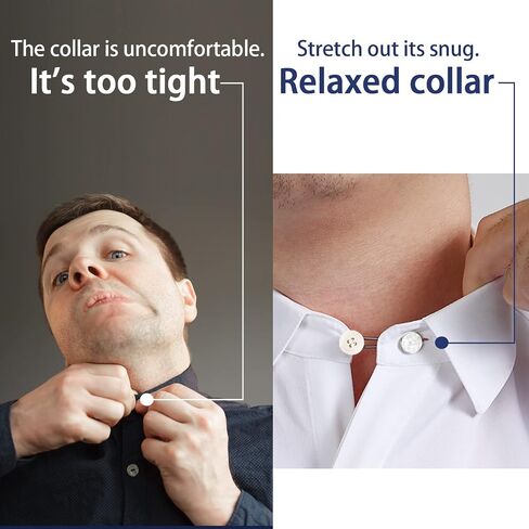 Collar Extender, Shirt Extender, Dress Shirt Suit Pants, Coat, Shirt Button Extender Button Extender (White Marble) in Saudi Arabia