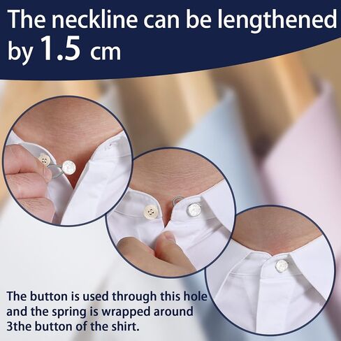Collar Extender, Shirt Extender, Dress Shirt Suit Pants, Coat, Shirt Button Extender Button Extender (White Marble) in Saudi Arabia