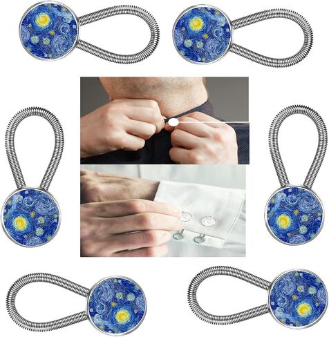 Collar Extender, Shirt Extender, Dress Shirt Suit Pants, Coat, Shirt Button Extender Button Extender (White Marble) in Saudi Arabia