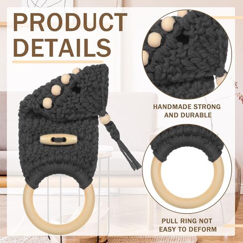 Hoolerry 8 Pcs Crochet Hanging Dish Towel Holder Hanging Kitchen Towels Ring Kitchen Towel Hanger with Hanging Loop Button for House Oven Stove Door, 8 Colors (Elegant Colors) in Saudi Arabia