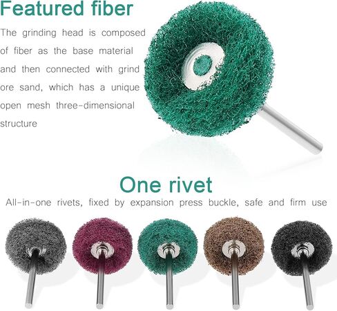 عجلة تلميع 100 قطعة من Faankiton 80/150/240/320/600 حبيبة، مجموعة عجلات تلميع كاشطة 25 مم مع ملحقات تلميع ساق 3 مم للأدوات الدوارة للزجاج المعدني وتلميع الخشب والصنفرة in Kuwait