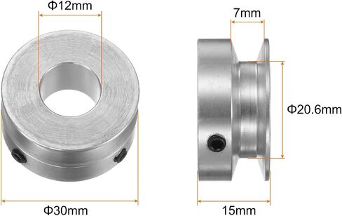 HARFINGTON Single Groove Pulley 4mm Fixed Bore 16mm Outer Diameter Aluminum Alloy with Hex Wrench for Drilling Machine 4mm PU Round Belt in Saudi Arabia