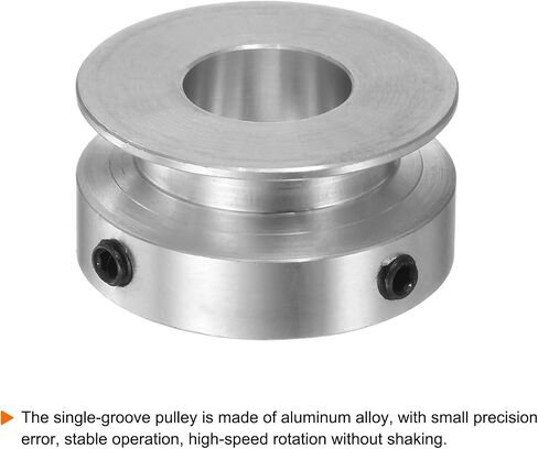HARFINGTON Single Groove Pulley 4mm Fixed Bore 16mm Outer Diameter Aluminum Alloy with Hex Wrench for Drilling Machine 4mm PU Round Belt in Saudi Arabia