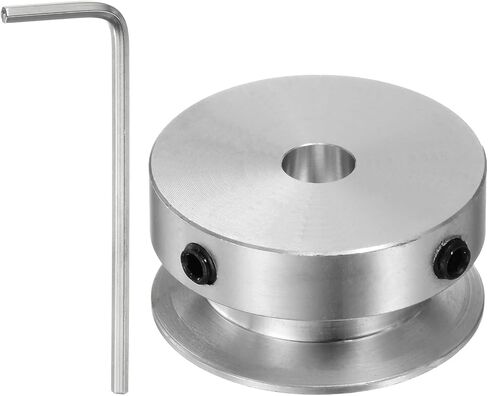 HARFINGTON Single Groove Pulley 4mm Fixed Bore 16mm Outer Diameter Aluminum Alloy with Hex Wrench for Drilling Machine 4mm PU Round Belt in Saudi Arabia