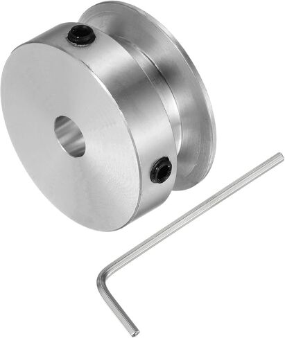 HARFINGTON Single Groove Pulley 4mm Fixed Bore 16mm Outer Diameter Aluminum Alloy with Hex Wrench for Drilling Machine 4mm PU Round Belt in Saudi Arabia