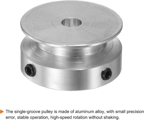HARFINGTON Single Groove Pulley 4mm Fixed Bore 16mm Outer Diameter Aluminum Alloy with Hex Wrench for Drilling Machine 4mm PU Round Belt in Saudi Arabia