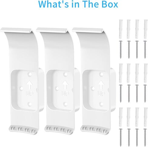 Wall Mount Holder Compatible with eero Max 7 (3 Pack) | Sturdy ABS Construction, Hidden Router Cable, Space Saving, Screw-Mounted, Clean Wall Setup, Stand Bracket for eero Max 7 in Kuwait