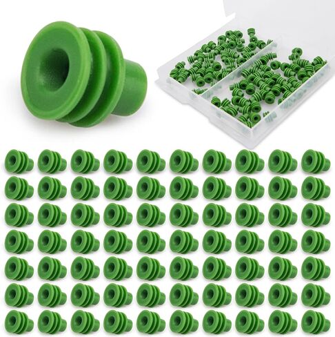 JRready ST6322 Weatherpack Connector Wire Seals 12015193/15324981 100 Pack, Cable Diameter 4.30-3.45mm Gauge 12-10AWG (Compatible with Metripack 280 Series) in Saudi Arabia