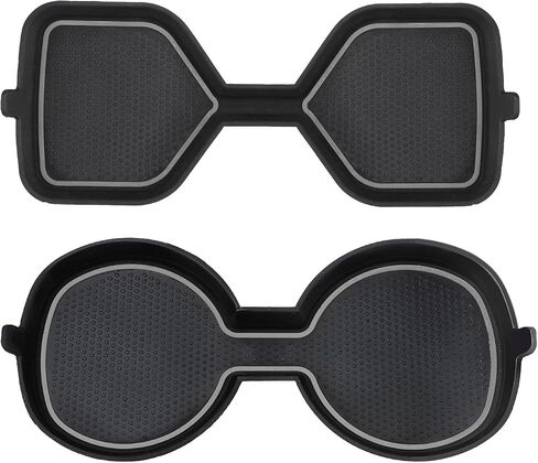 Auovo 3D Cup Holder Inserts Coaster Compatible with Toyota RAV4 Accessories 2024 2023 2022 2021 2020 2019 Silicone Cup Mat Pad Interior Decoration (Black Trim, 2-pcs kit) in Saudi Arabia