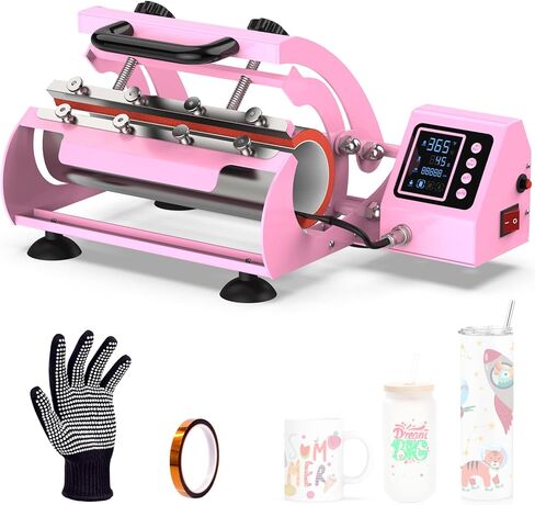 آلة الضغط الحراري لأكواب 20 و30 أونصة، مكبس بهلوان يناسب أكواب 16 أونصة 20 أونصة 30 أونصة، ضغط حراري على الأكواب، تصعيد DIY للأكواب النحيفة (أزرق) in Kuwait