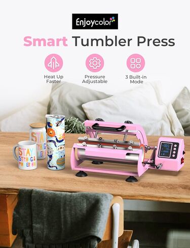 آلة الضغط الحراري لأكواب 20 و30 أونصة، مكبس بهلوان يناسب أكواب 16 أونصة 20 أونصة 30 أونصة، ضغط حراري على الأكواب، تصعيد DIY للأكواب النحيفة (أزرق) in Kuwait