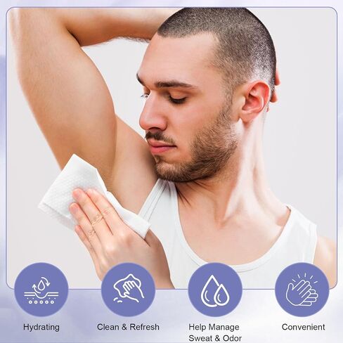 200 Pcs Underarm Deodorant Wipes,Travel Deodorant Wipes,Individually Wrapped Antiperspirant Wipes,Sweat Body Wipes for Women Men Adults Sports Travel Essentials (Green) in Saudi Arabia