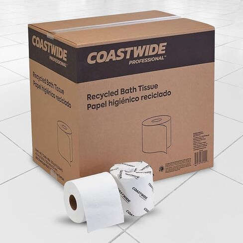Toilet Paper, 1-ply, White, 1000 Sheets/Roll, 96 Rolls/Carton (CW26136) in Kuwait