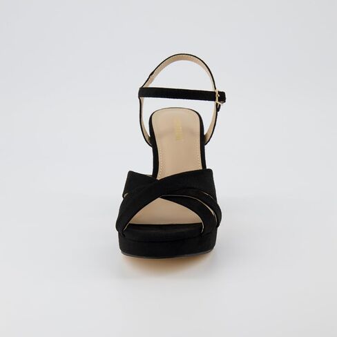 CUSHIONAIRE Women's Mood platform dress sandal +Memory Foam and Wide Widths Available, Nude Microsuede 11 W in Saudi Arabia