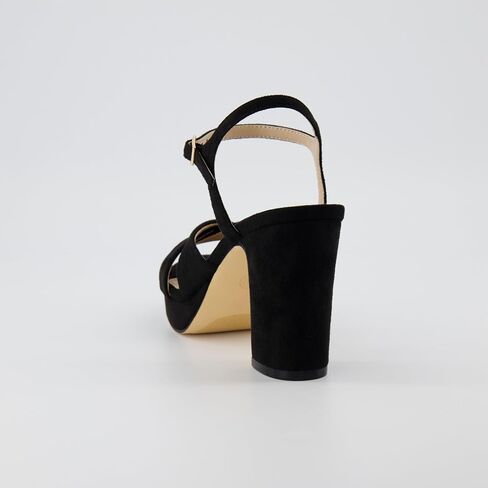 CUSHIONAIRE Women's Mood platform dress sandal +Memory Foam and Wide Widths Available, Nude Microsuede 11 W in Saudi Arabia