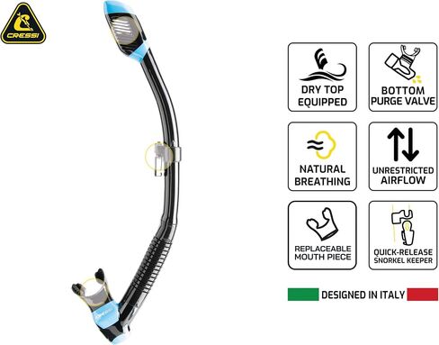 Cressi Italian Boutique Collection - Tempered Glass Lens Frameless Scuba Snorkeling Dive Mask, Blue in Saudi Arabia