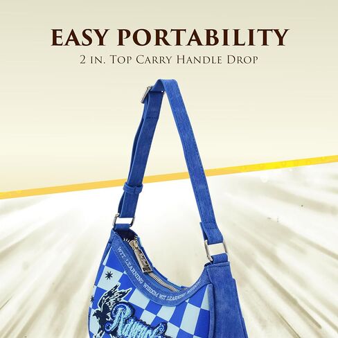 Fred Segal Harry Potter Shoulder Bag, Women's Checkered Mini Adjustable Crossbody Purse, Hufflepuff in Saudi Arabia