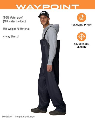 FROGG TOGGS mens Waypoint Angler Waterproof, Durable Bibs With 4-way Stretch in Saudi Arabia