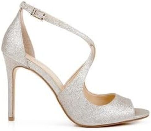 Jewel Badgley Mischka Jonna Glitter Peep Toe Pumps in Saudi Arabia