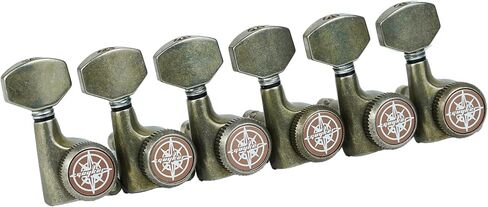 جيكر موالف قفل جيتار بلون راست، مفتاح ضبط، راس الة (6 لليد اليمنى)، نسبة 1:18 نمط عتيق 6 في خط، متوافق مع الغيتار الكهربائي اس تي ستارت in Kuwait