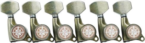 جيكر موالف قفل جيتار بلون راست، مفتاح ضبط، راس الة (6 لليد اليمنى)، نسبة 1:18 نمط عتيق 6 في خط، متوافق مع الغيتار الكهربائي اس تي ستارت in Kuwait