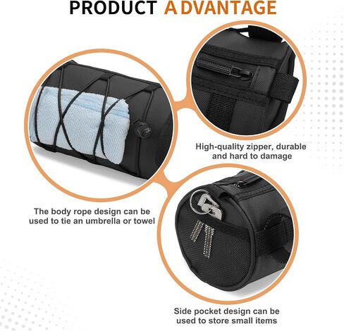 Bike Handlebar Bag, 2.5L Front Bicycle Storage Convertible Waterproof w/Shoulder Strap for Road Mountain Bikes Cycling, Green in Saudi Arabia