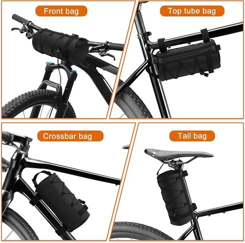 Bike Handlebar Bag, 2.5L Front Bicycle Storage Convertible Waterproof w/Shoulder Strap for Road Mountain Bikes Cycling, Green in Saudi Arabia